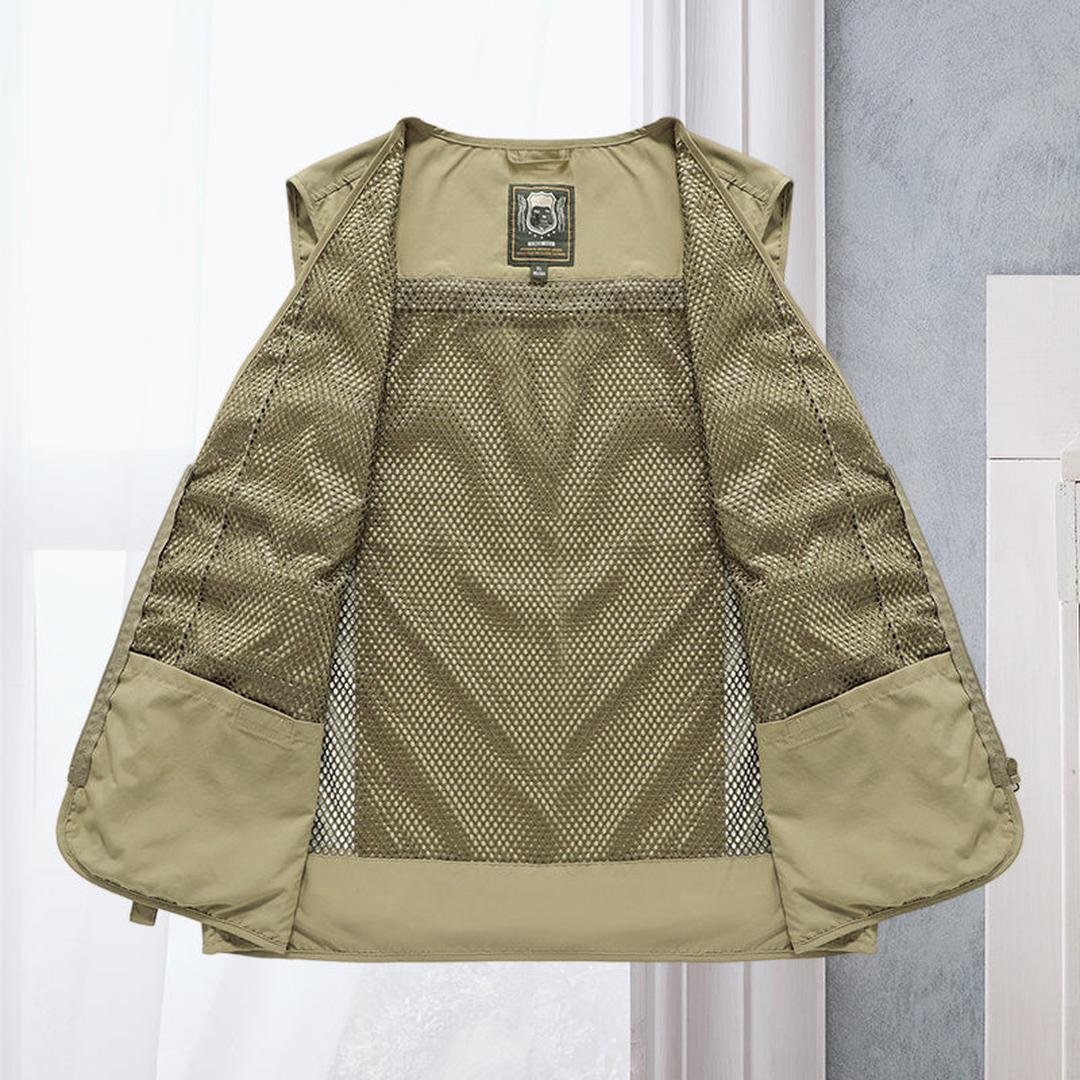 Bravion | Men’s Utility Vest with Multiple Zip and Flap Pockets