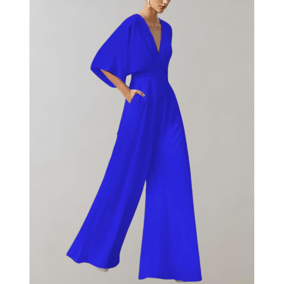Elodie | Women’s Wide-Leg Jumpsuit with Flutter Sleeves