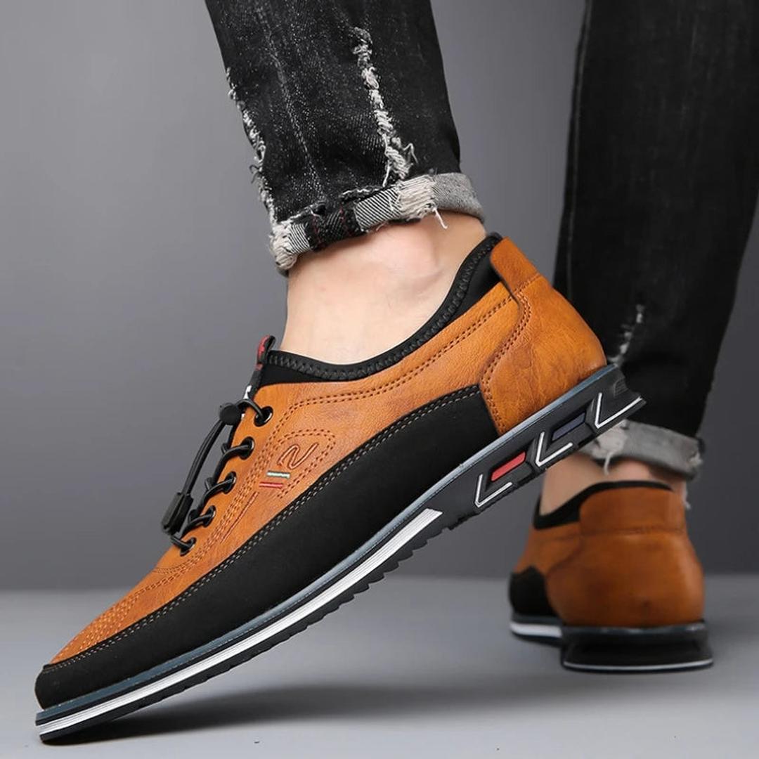 George | Men’s Lace-Up Oxford Shoes with Contrast Panels