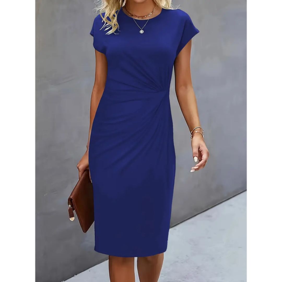 Charlotte | Women’s Short Sleeve Formal Midi Dress