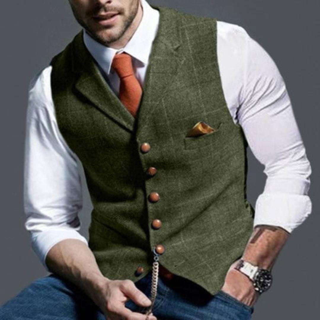 Vincent | Men’s Single-Breasted Vest with Button Closure