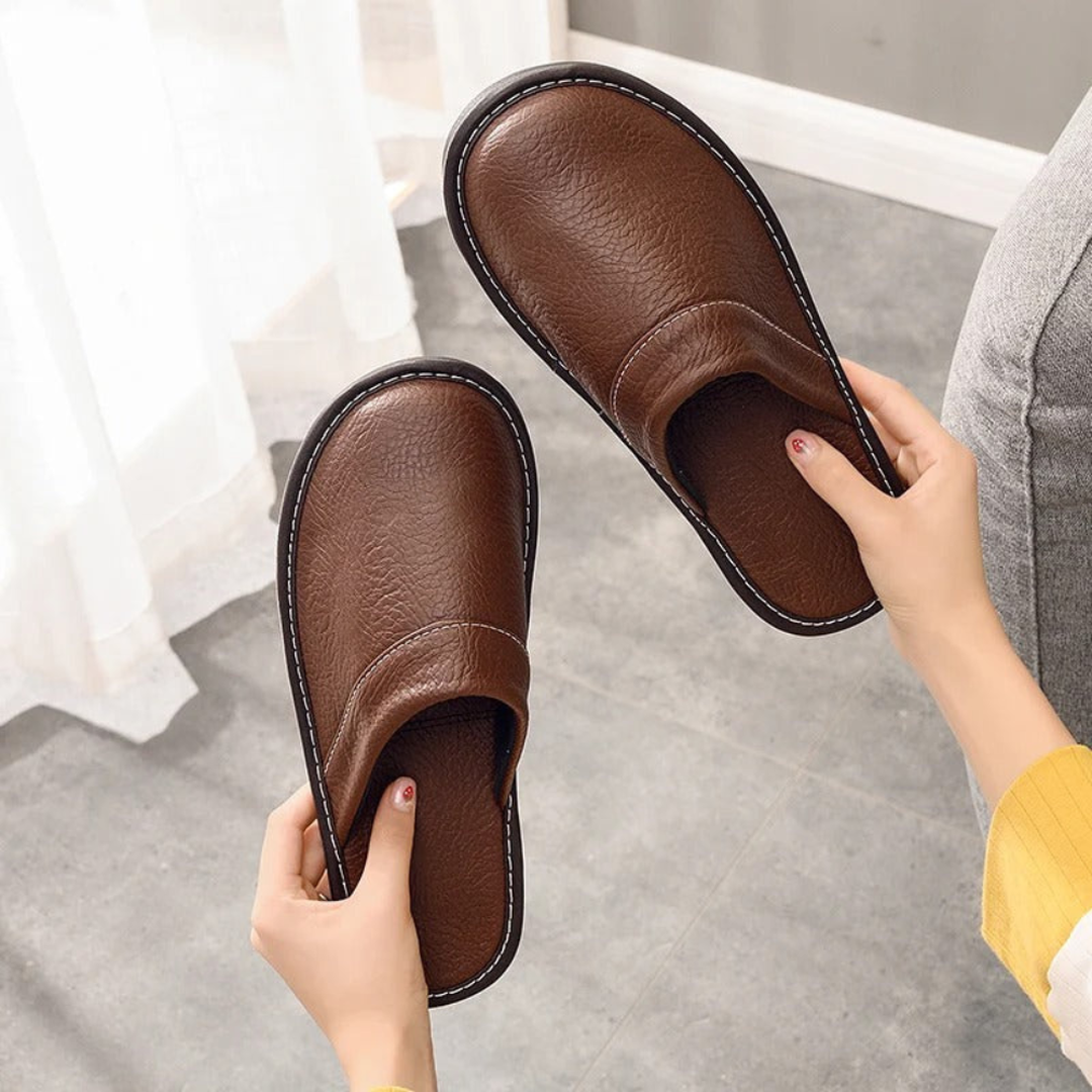 Torvello | Men’s Slip-On Slippers with Closed Toe Design