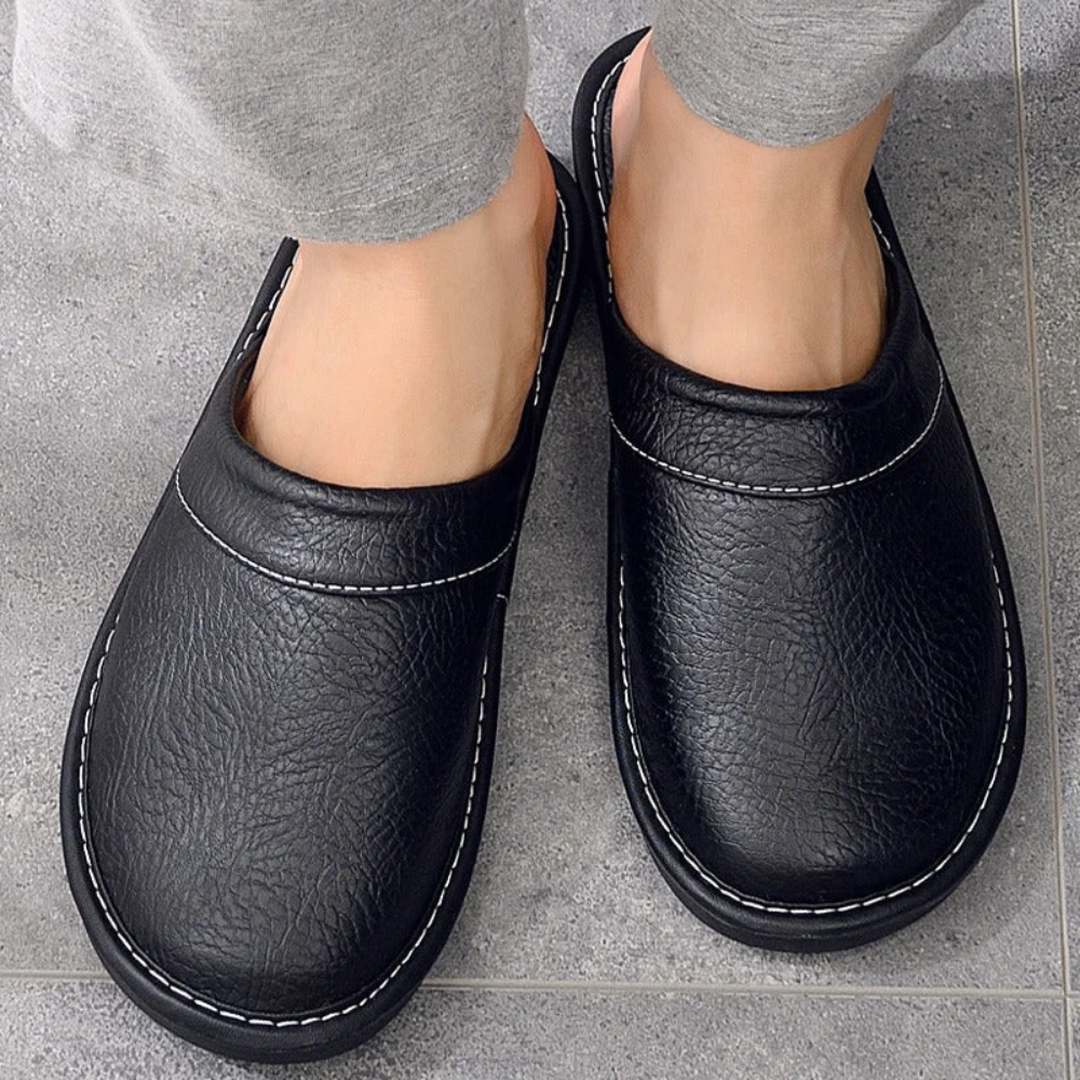 Torvello | Men’s Slip-On Slippers with Closed Toe Design