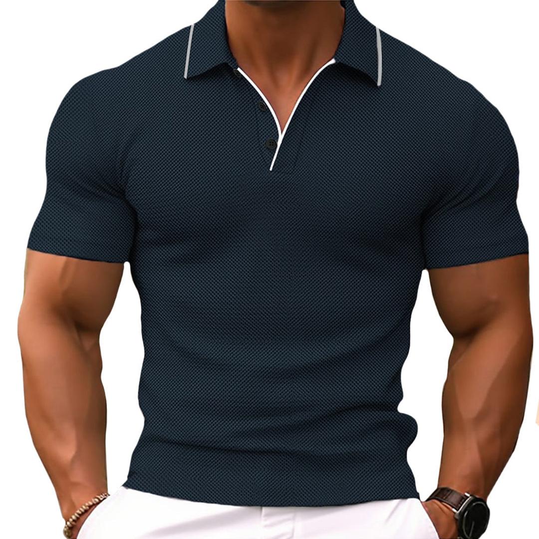 Arvion | Men’s Short-Sleeve Polo Shirt with Button Placket