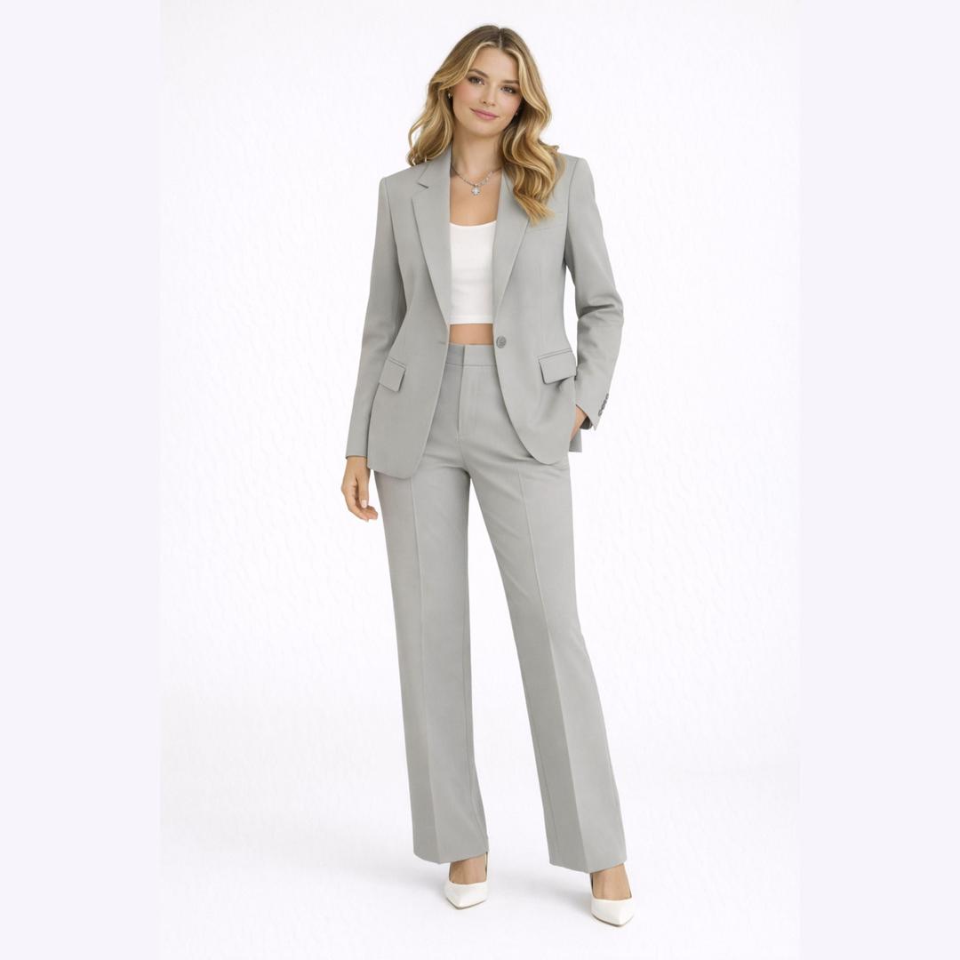 Olive | Women’s Two-Piece Suit Set with Blazer and Trousers