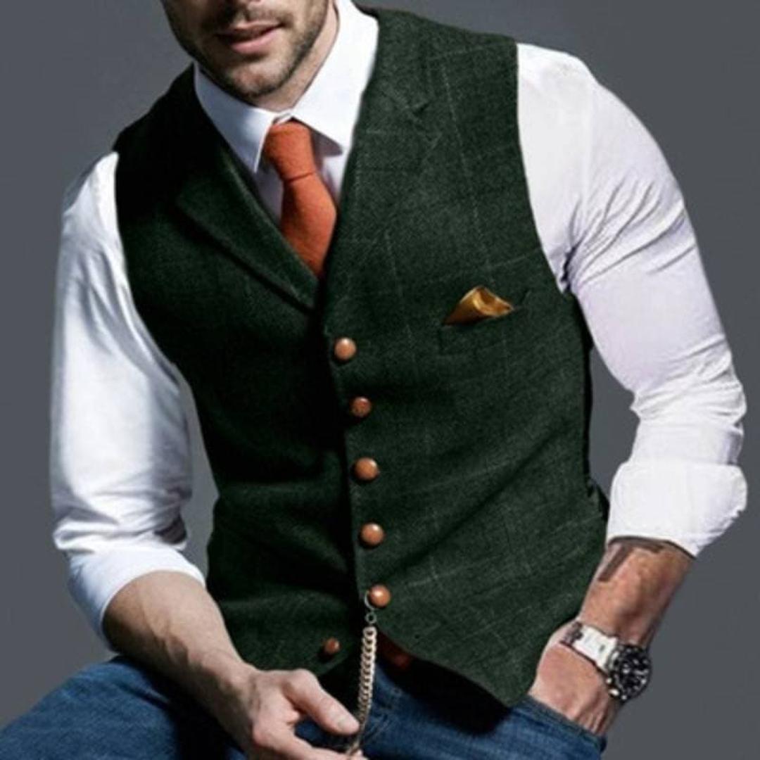 Vincent | Men’s Single-Breasted Vest with Button Closure