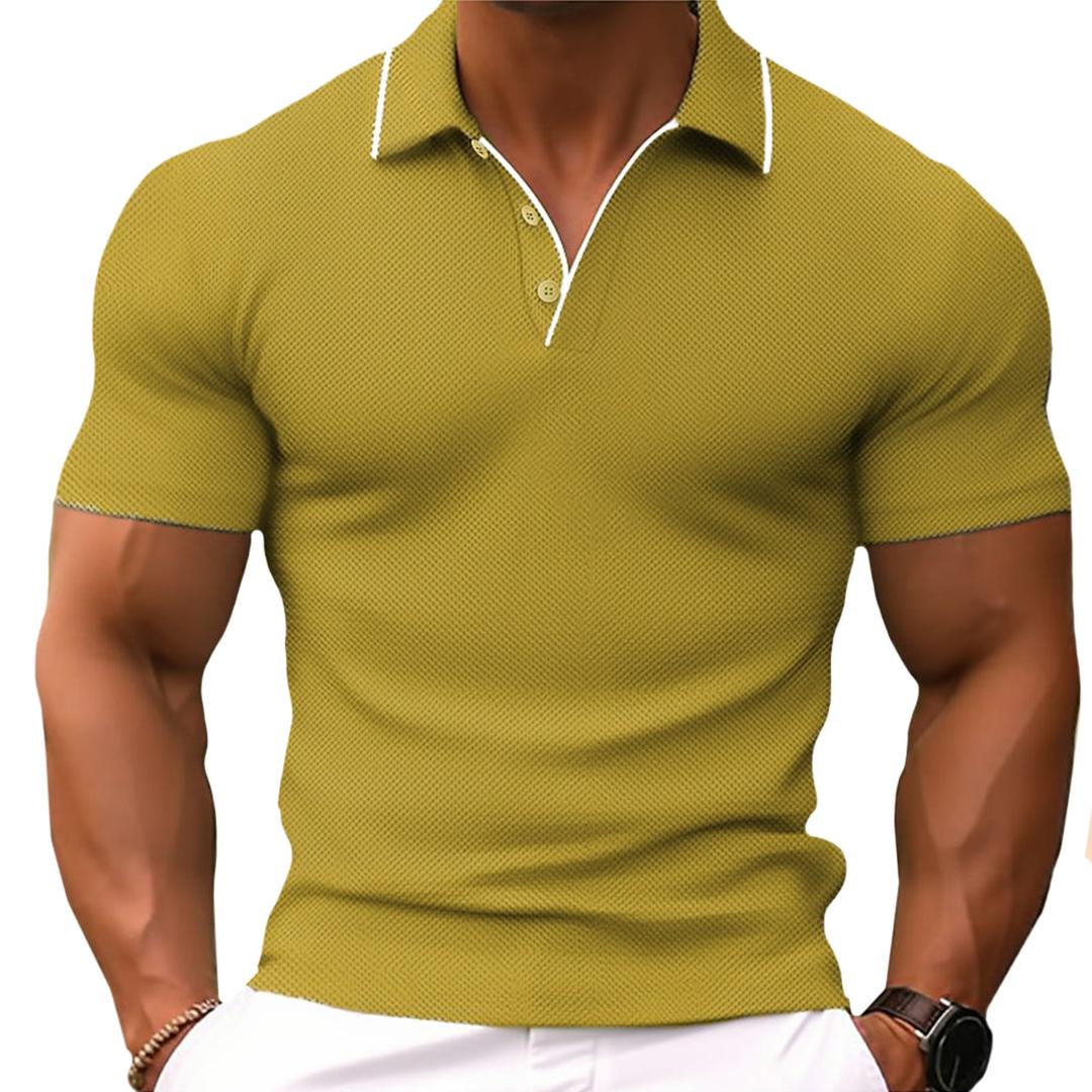 Arvion | Men’s Short-Sleeve Polo Shirt with Button Placket