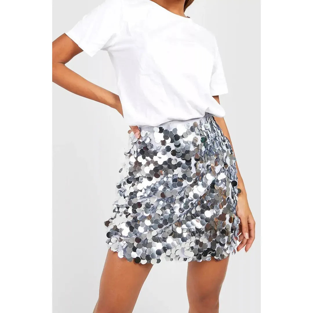 Harriet | Women’s Sequin Mini Skirt with High Waist