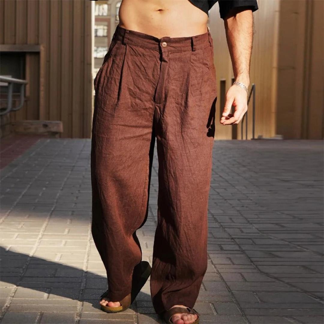 Oliver | Men’s Wide Fit Linen Summer Trousers