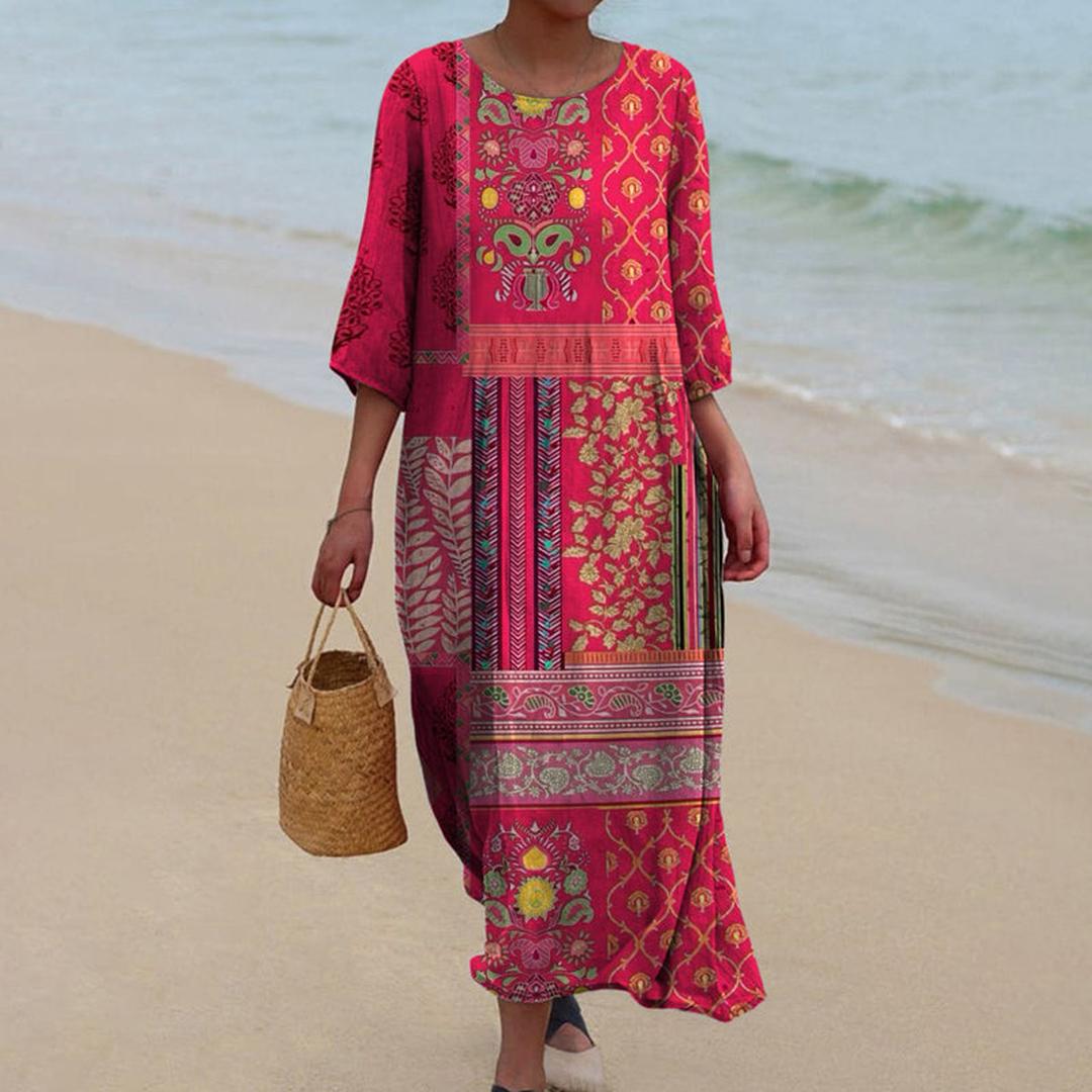 Madison | Women’s Maxi Dress with Ethnic Bohemian Print
