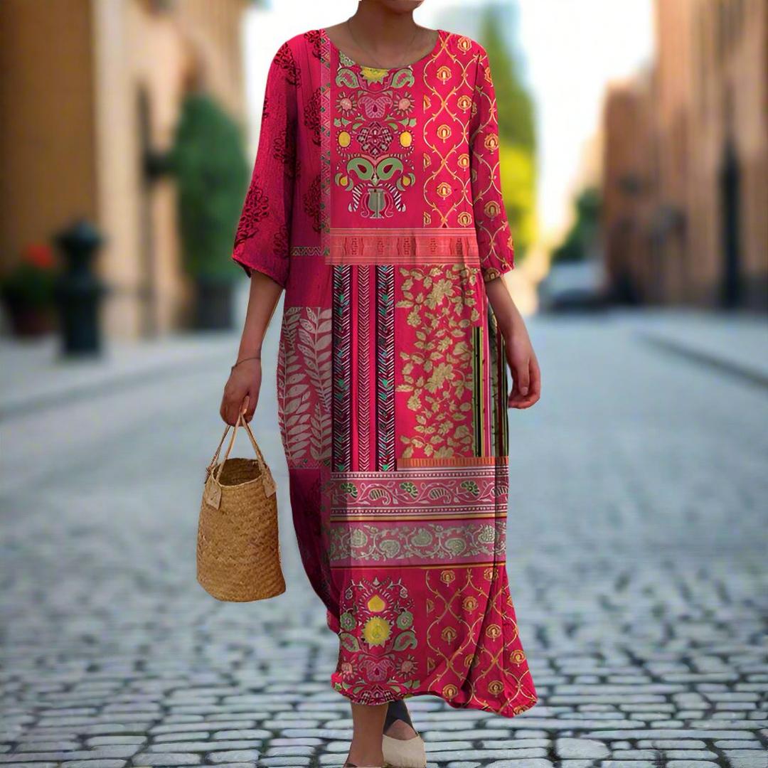 Madison | Women’s Maxi Dress with Ethnic Bohemian Print