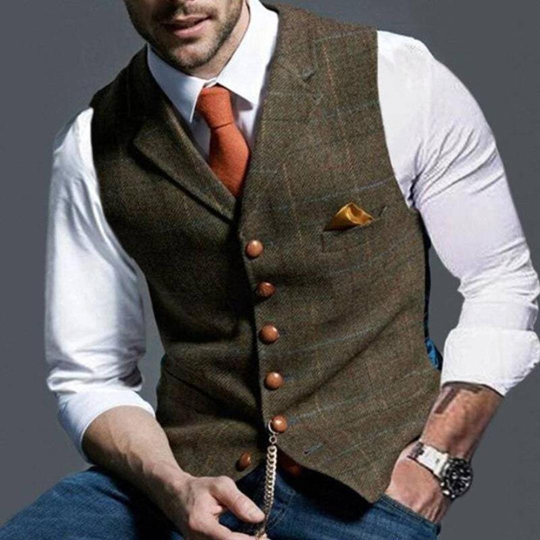 Vincent | Men’s Single-Breasted Vest with Button Closure