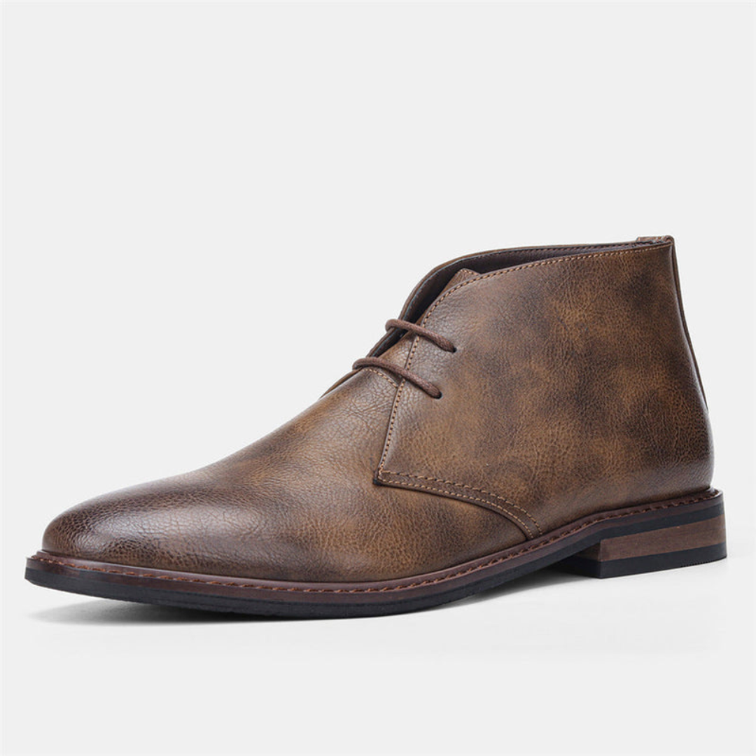 Arthur | Men’s Leather Chukka Boots with Lace-Up Closure
