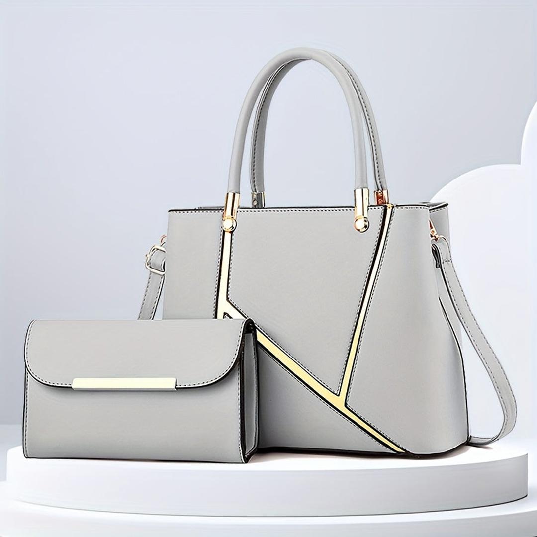 Velmora | Women’s Two-Piece Handbag Set with Tote and Clutch