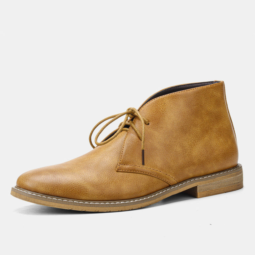 Arthur | Men’s Leather Chukka Boots with Lace-Up Closure