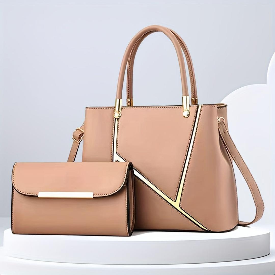Velmora | Women’s Two-Piece Handbag Set with Tote and Clutch
