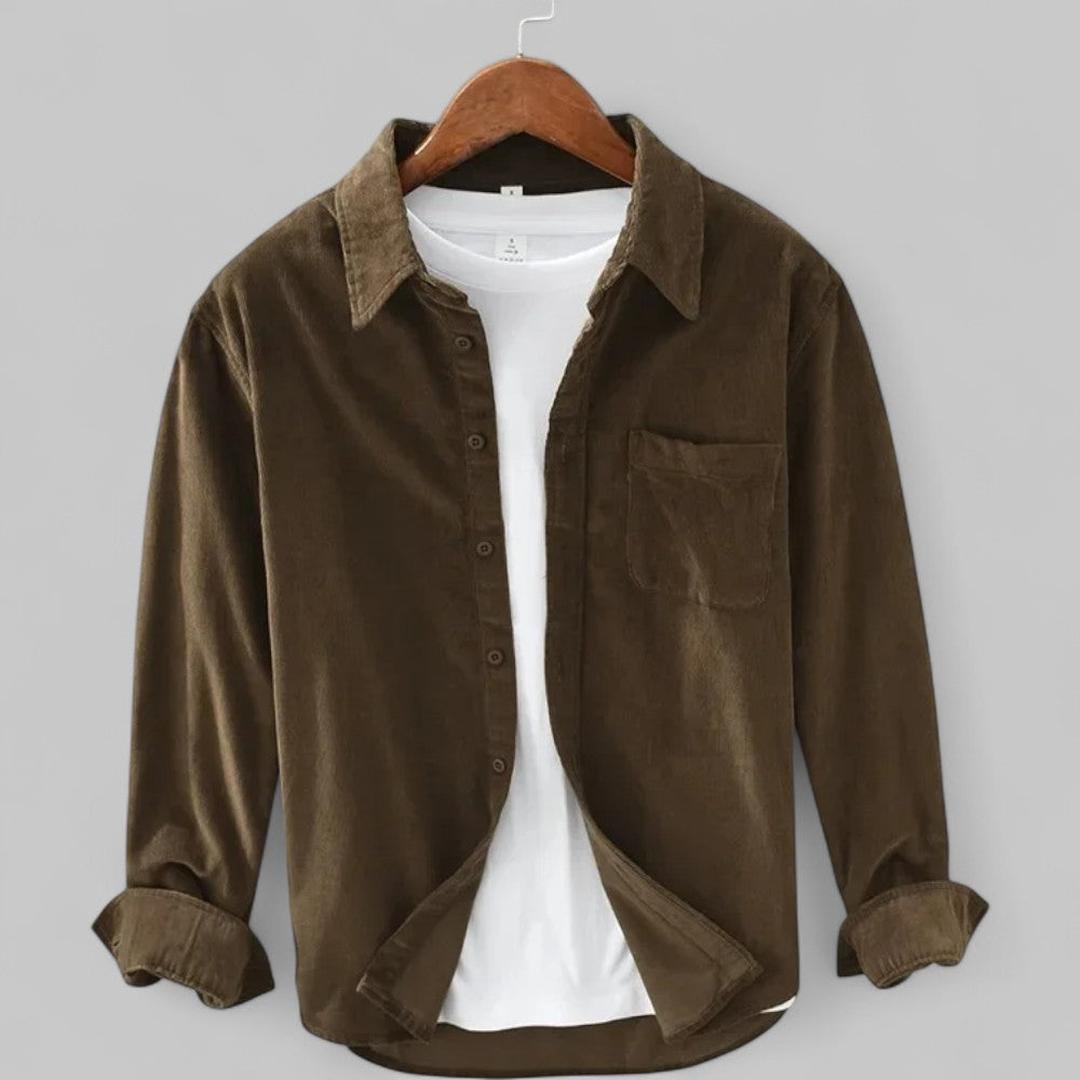 Ethan | Men’s Corduroy Button-Up Shirt with Relaxed Fit