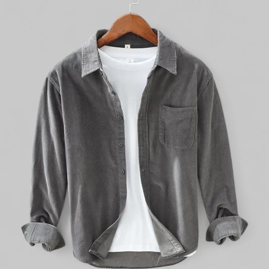 Ethan | Men’s Corduroy Button-Up Shirt with Relaxed Fit