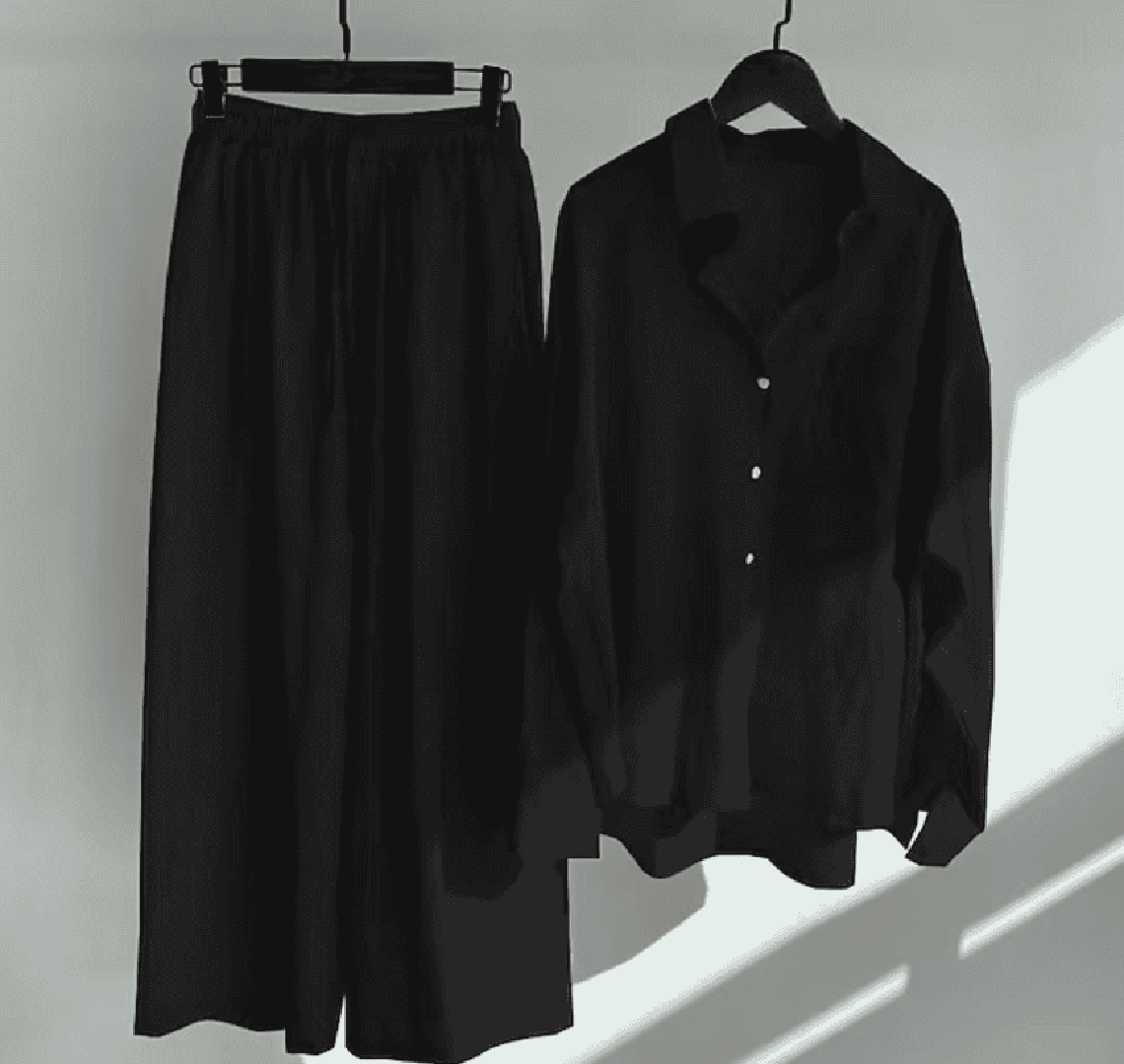 Marvella | Women’s Button Shirt and Elastic Waist Trousers Set