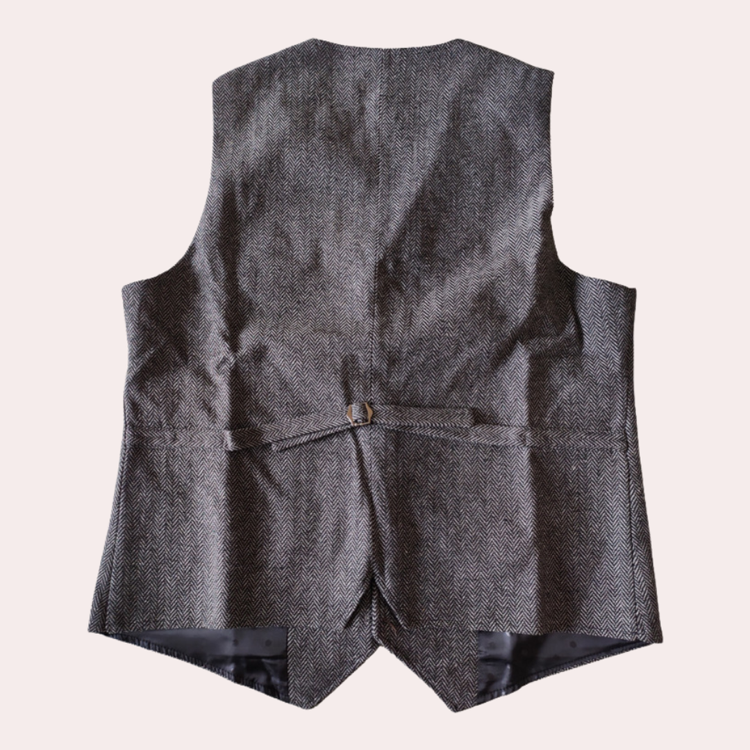 Corvello | Men’s Button-Front Vest with Classic Tailored Design