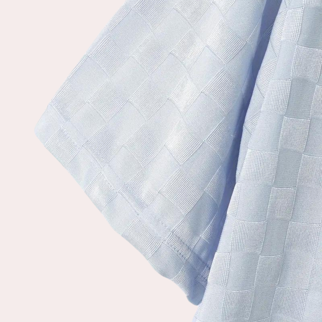 Daniel | Short Sleeve Polo Shirt with Check Pattern