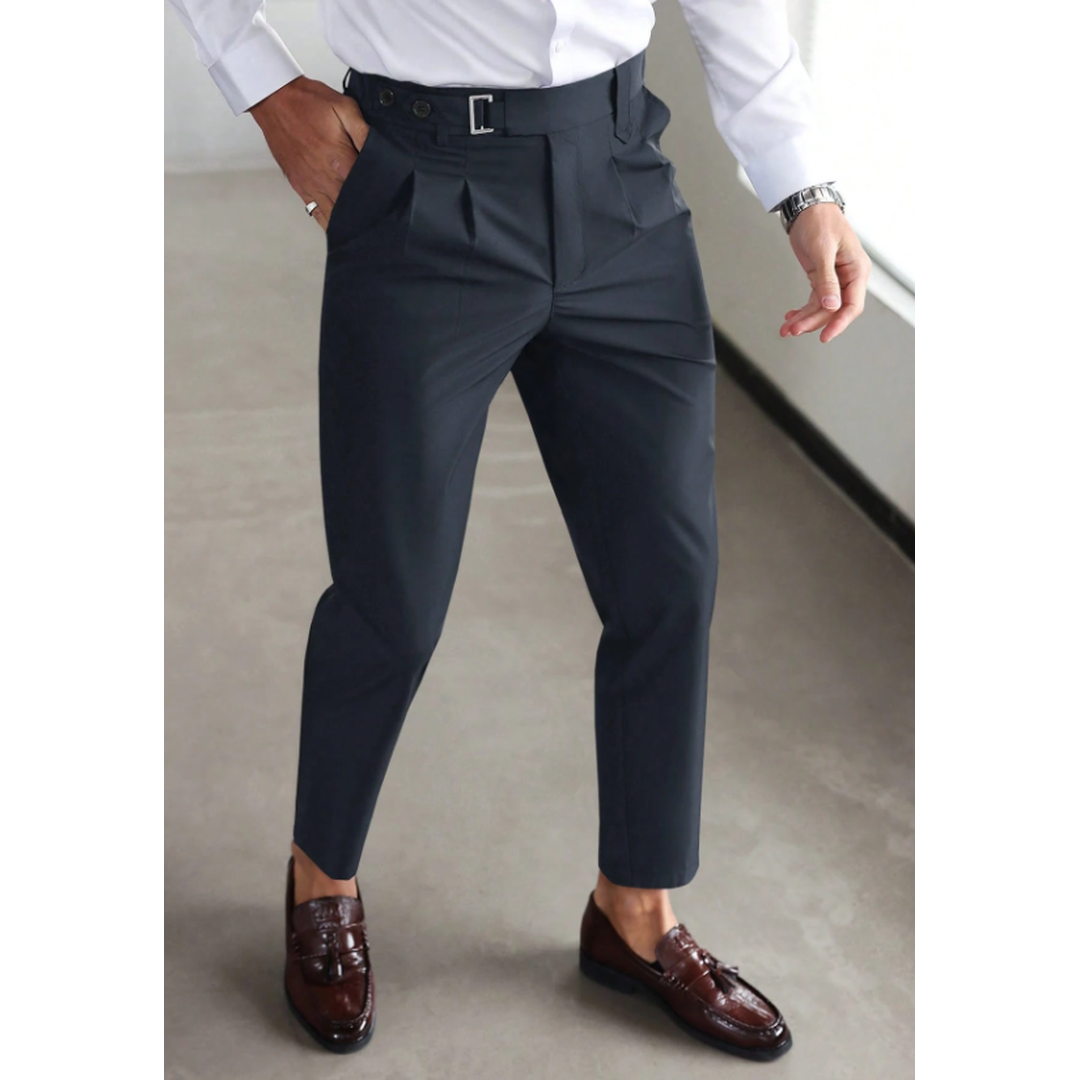 Oliver | Men’s Slim Fit Business Trousers with Side Pockets