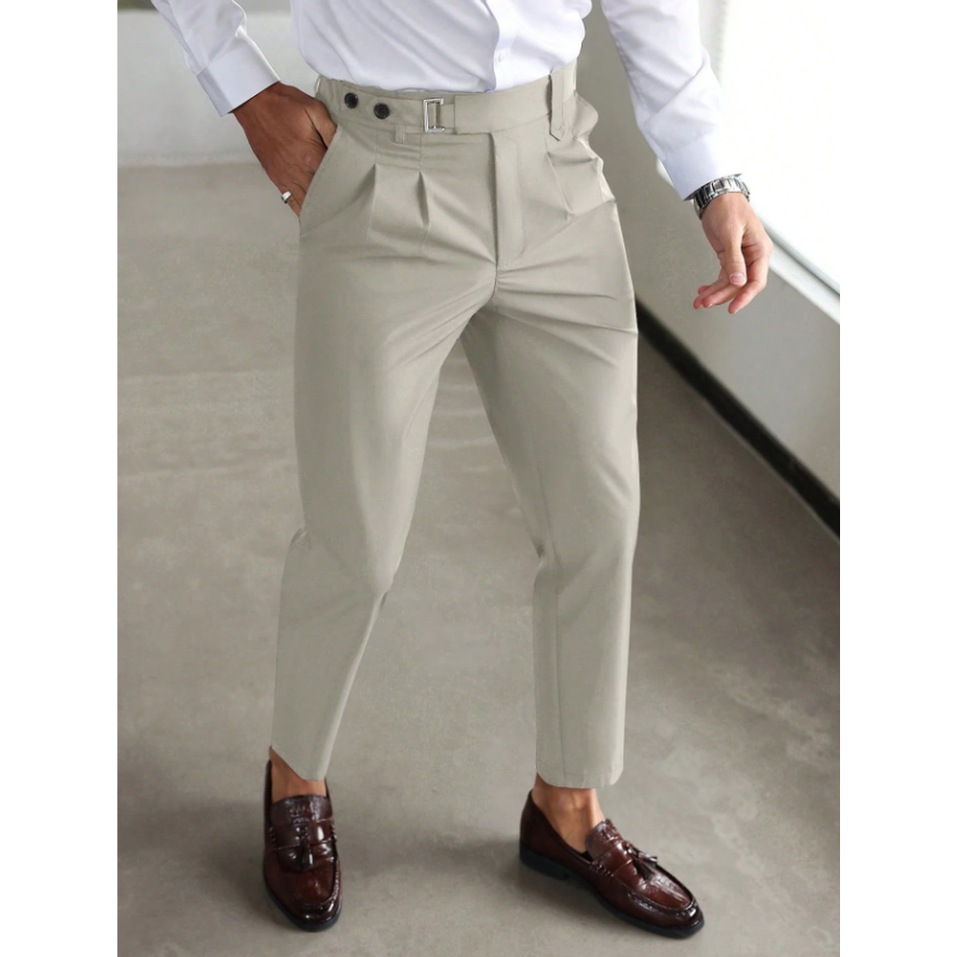 Oliver | Men’s Slim Fit Business Trousers with Side Pockets