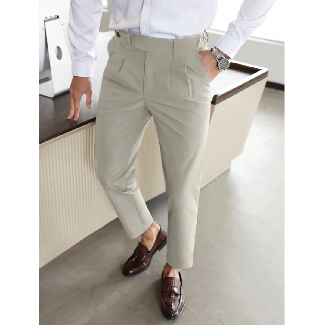 Oliver | Men’s Slim Fit Business Trousers with Side Pockets