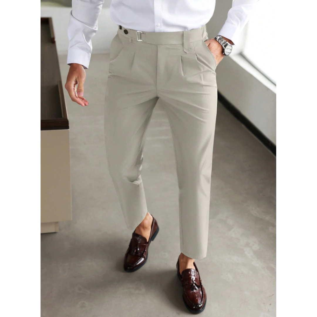 Oliver | Men’s Slim Fit Business Trousers with Side Pockets