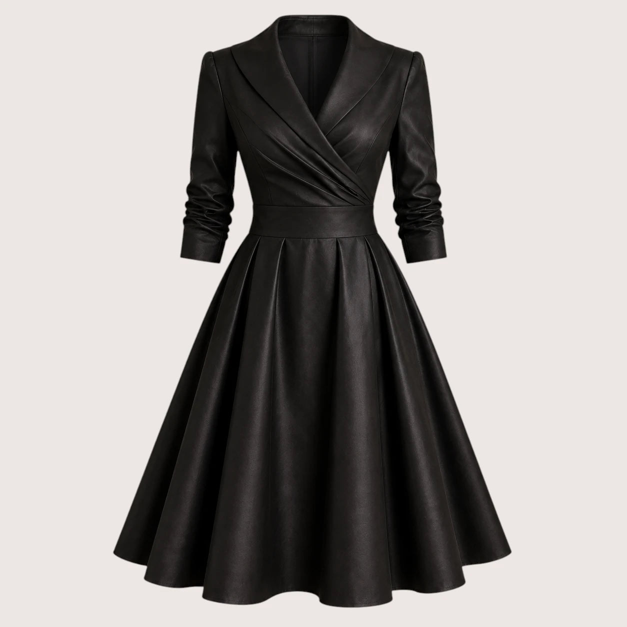Victoria | Women’s Wrap Collar Evening Midi Dress