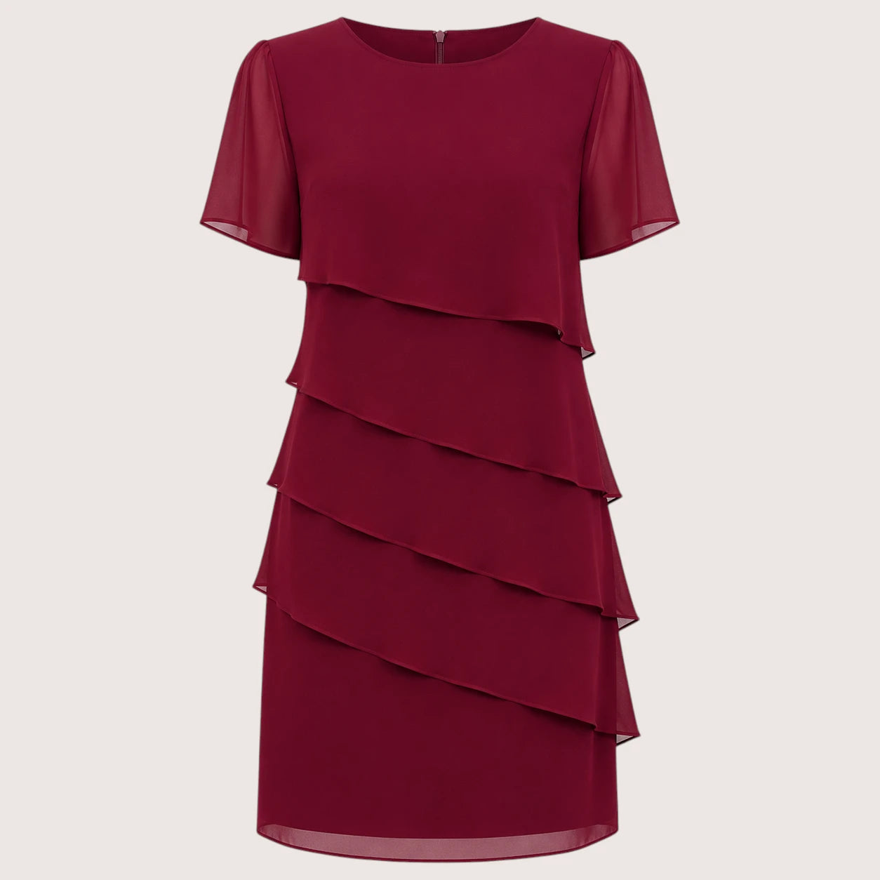 Lauren | Women’s Asymmetrical Layered Knee-Length Dress