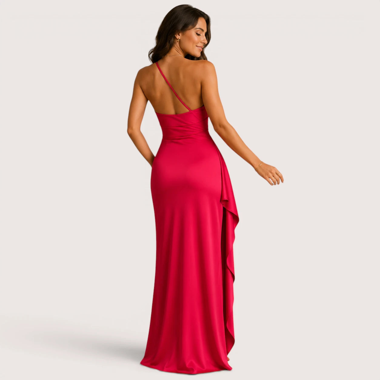Aria | Women’s One-Shoulder Maxi Dress with High Slit