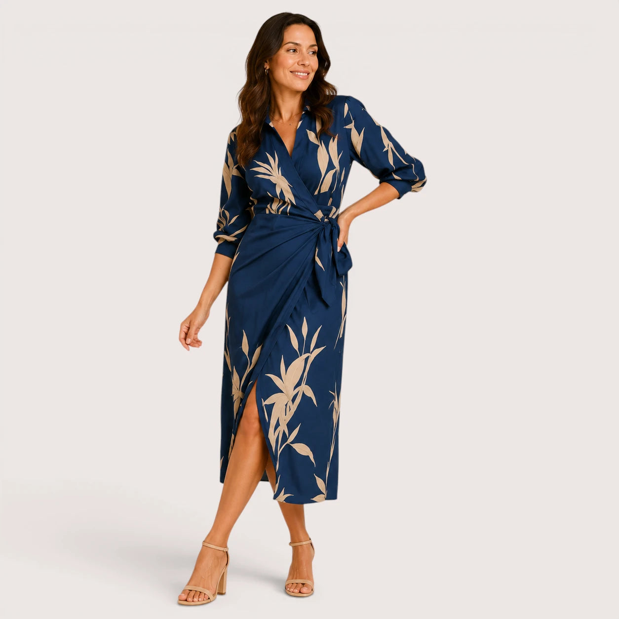 Hailey | Women’s Geometric Print Dress with Waist Tie