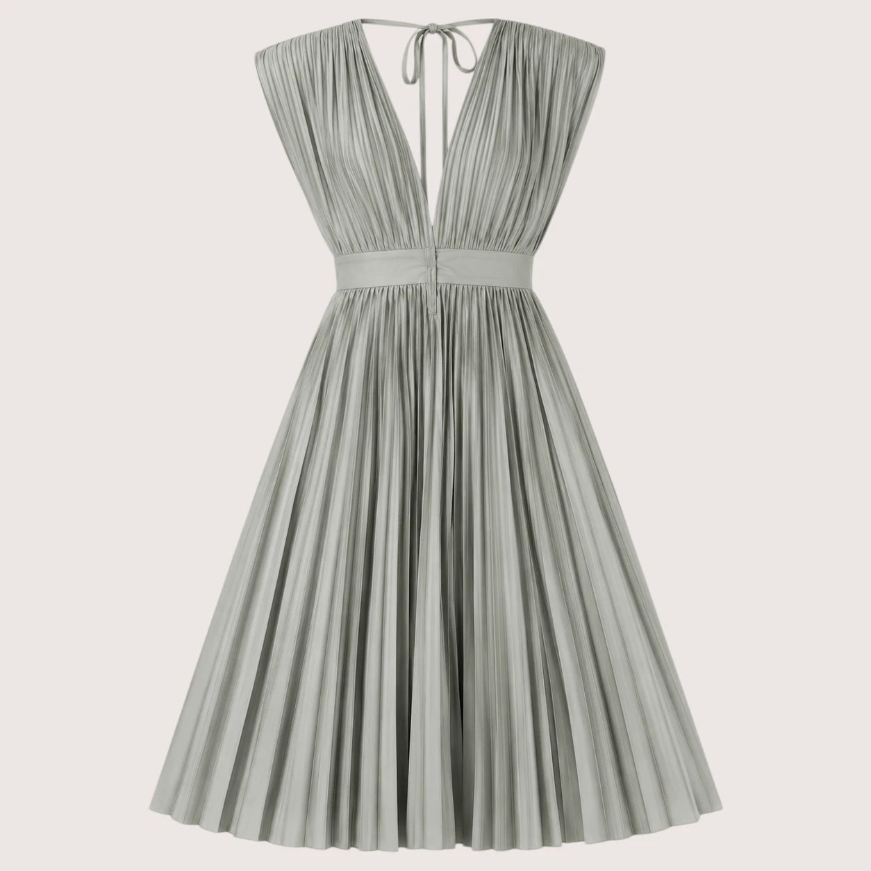 Vivienne | Women’s Sleeveless V-Neck Pleated Dress