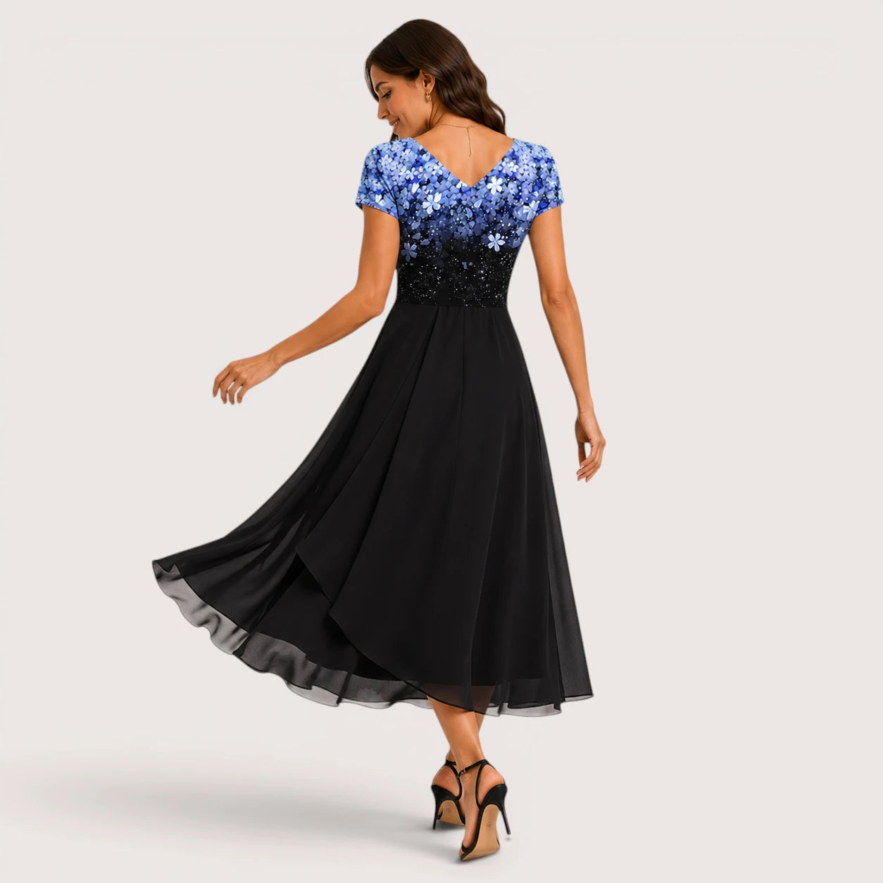 Lillian | Women’s Floral Print Maxi Evening Dress