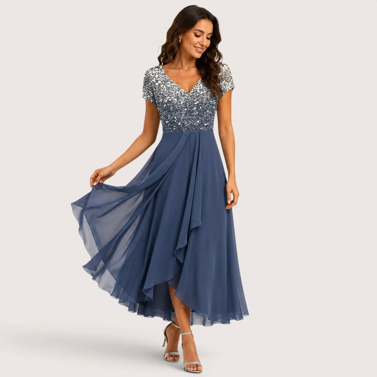 Lillian | Women’s Floral Print Maxi Evening Dress