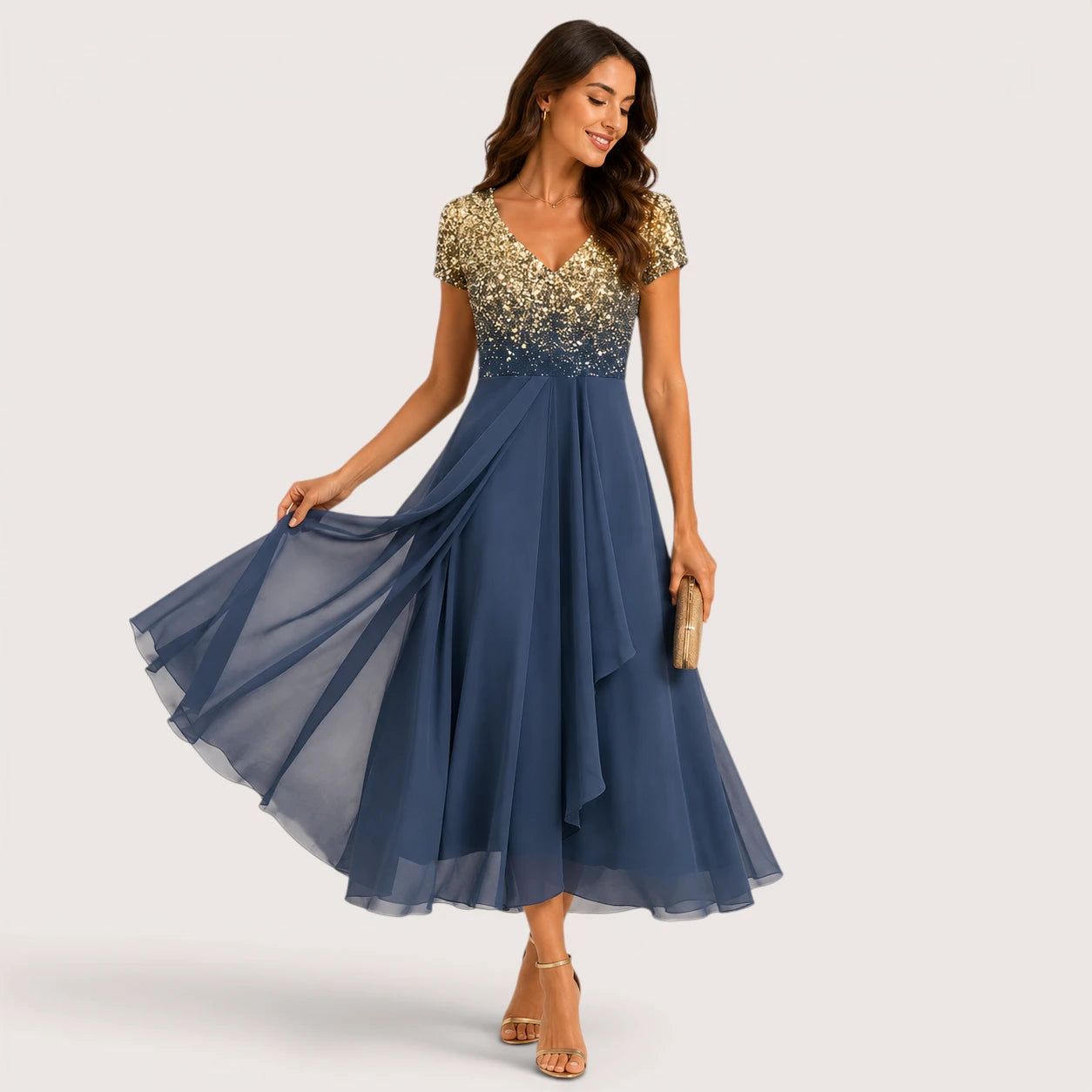 Lillian | Women’s Floral Print Maxi Evening Dress