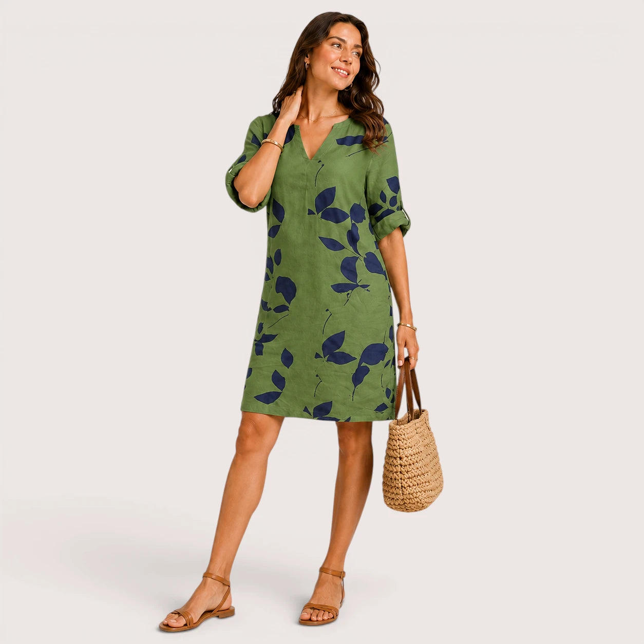 Hazel | Women’s Vintage Mini Dress with V-Neck