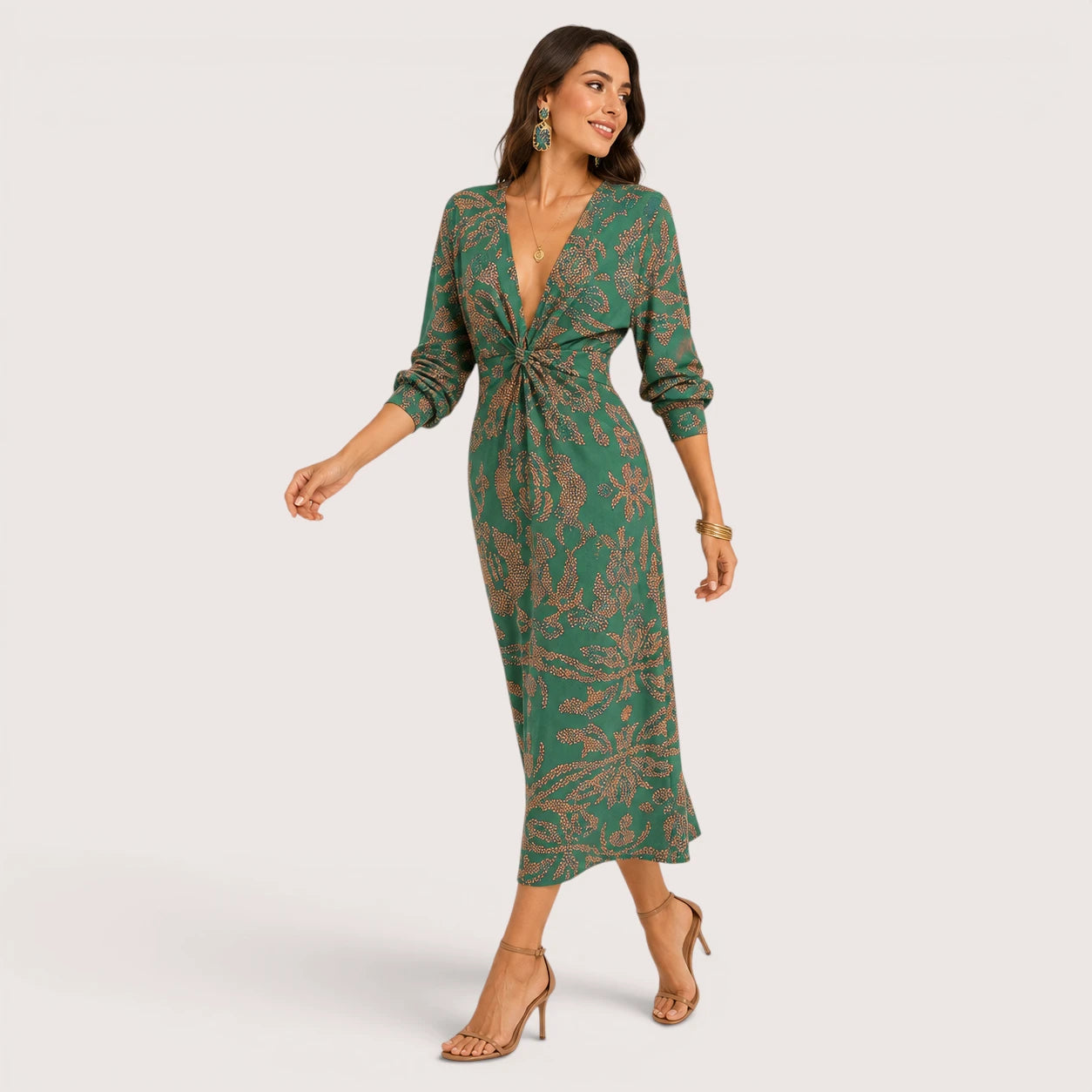 Eliana | Women’s Boho Maxi Dress with V-Neck