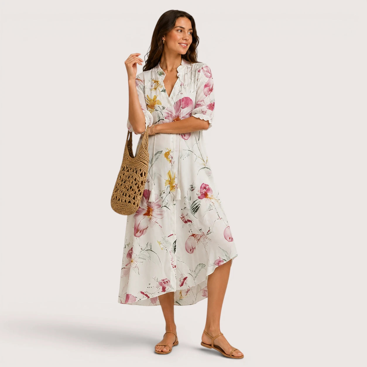 Savannah | Women’s Bohemian Maxi Dress with V-Neck