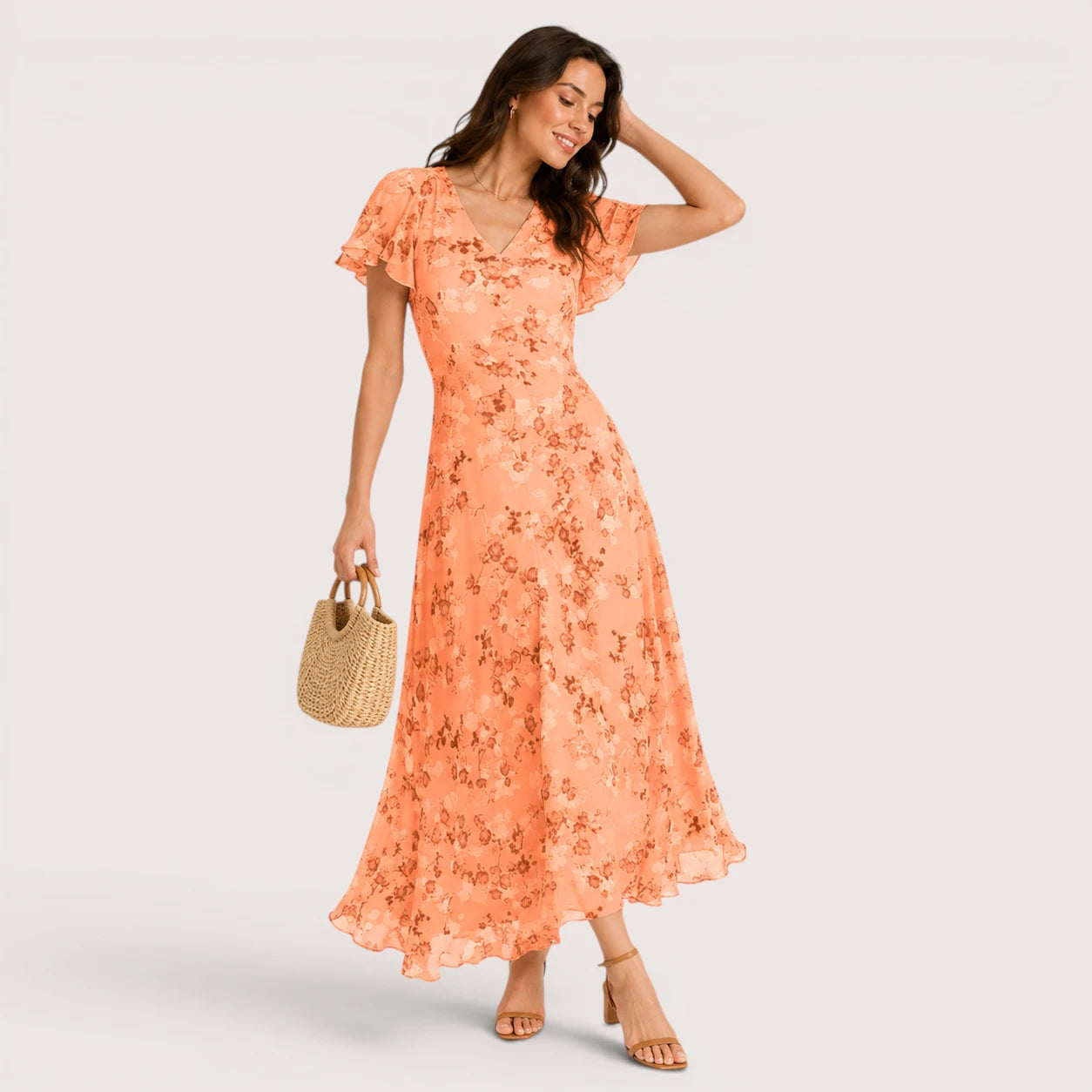 Amelia | Women’s Floral Maxi Wedding Guest Dress