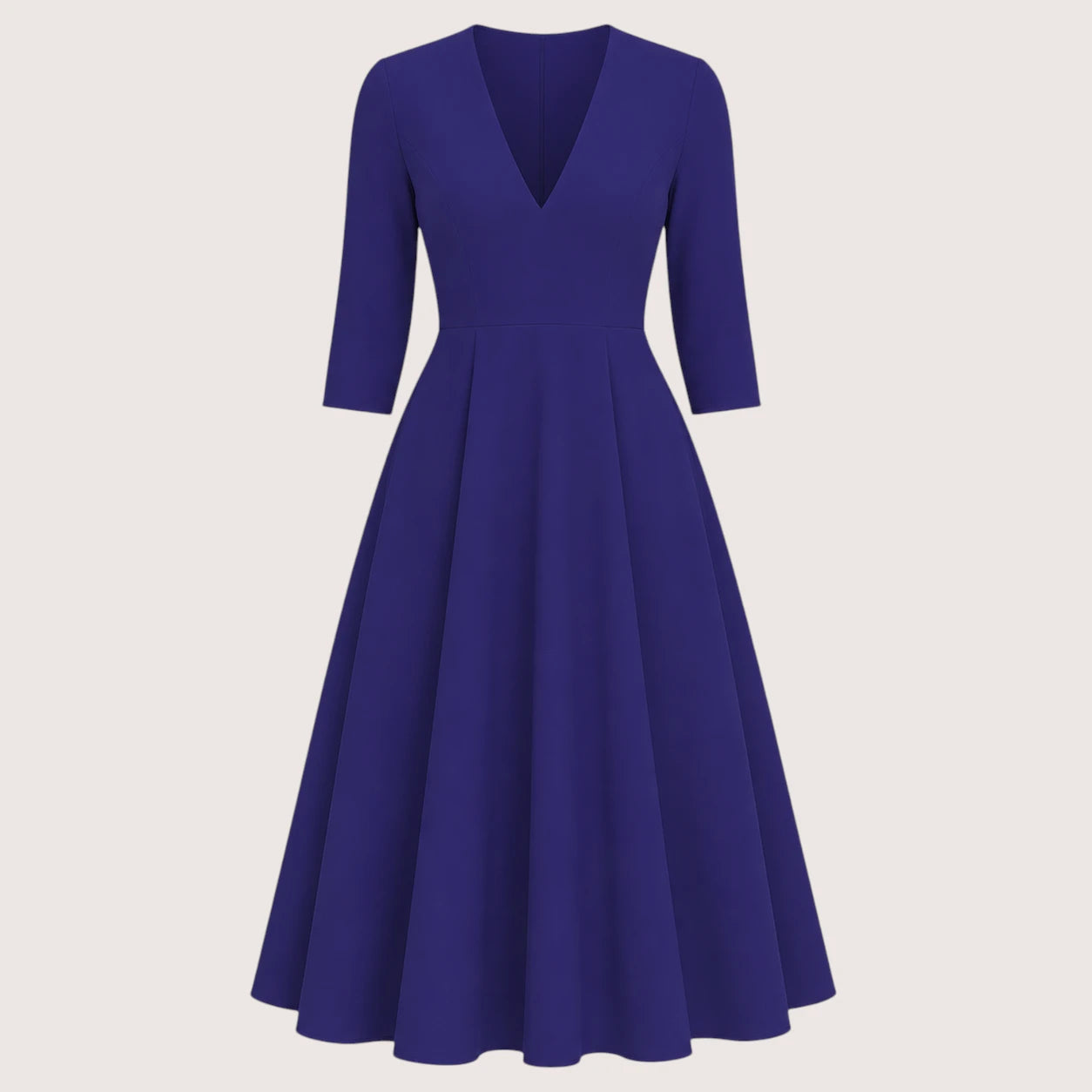 Marina | Women’s Flowing Midi Dress with V-Neck