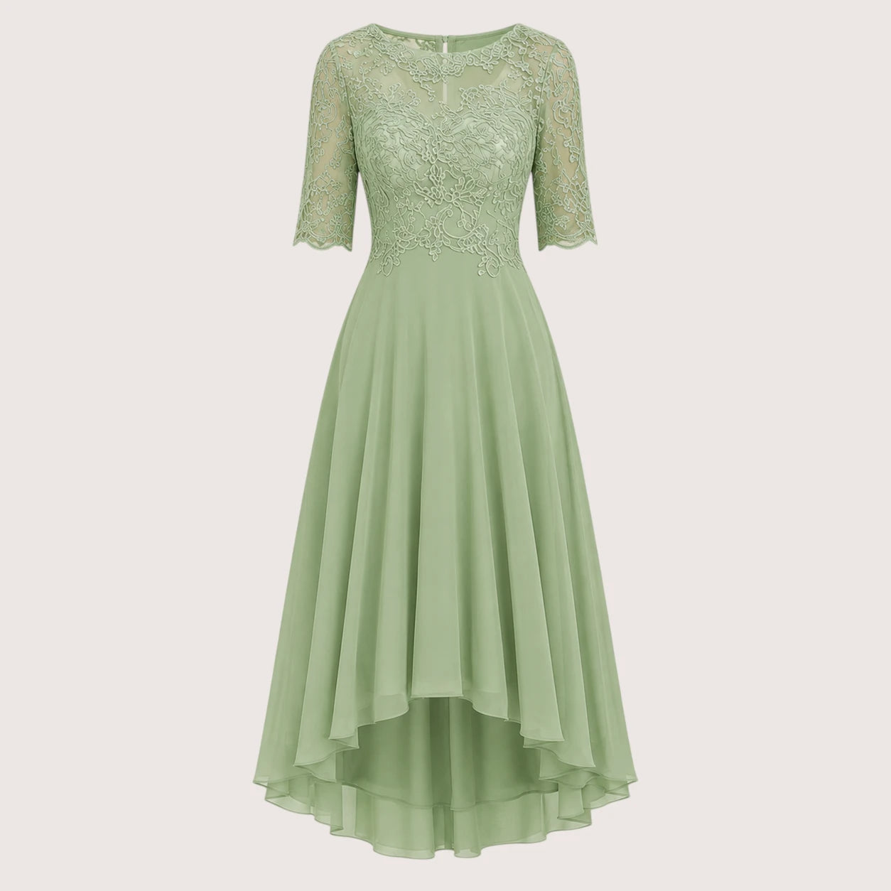 Vivienne | Women’s A-Line Evening Dress with Lace Bodice