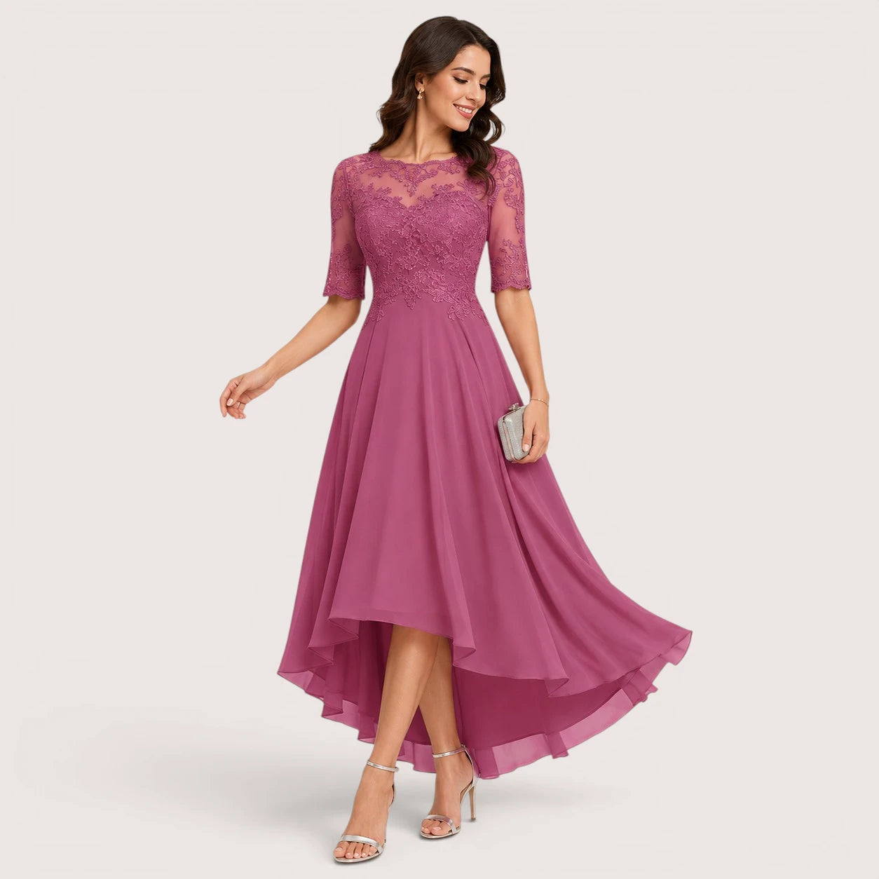 Vivienne | Women’s A-Line Evening Dress with Lace Bodice