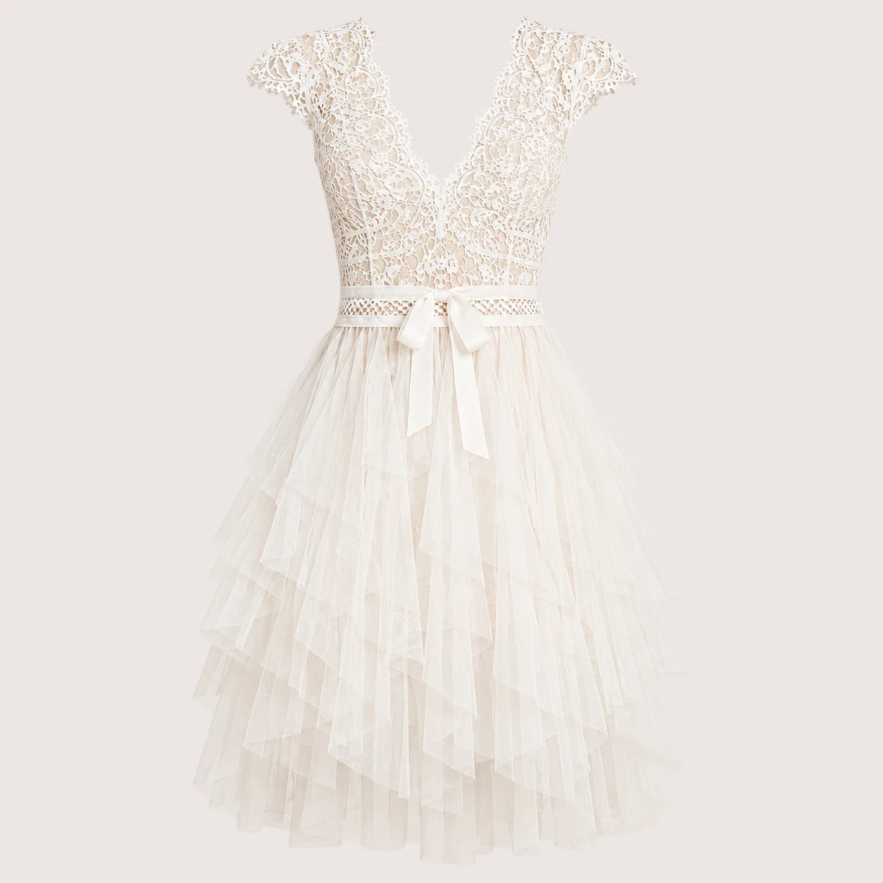 Paisley | Women’s Tulle Cocktail Dress with V-Neck