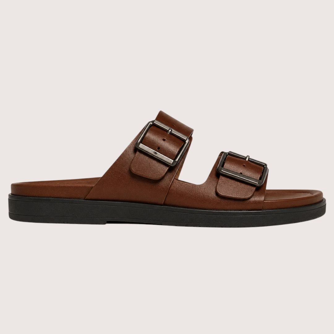 Adam | Men’s Split Leather Sandals with Buckle Straps