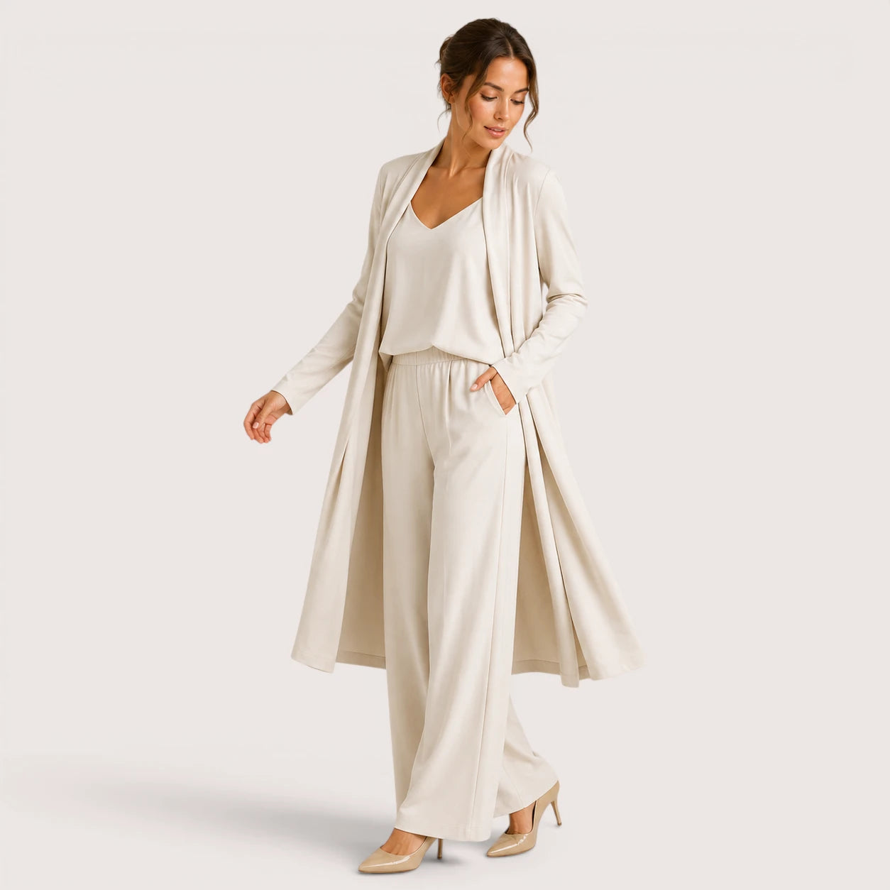 Serena | Women’s Three-Piece Set with Cardigan, Top and Trousers