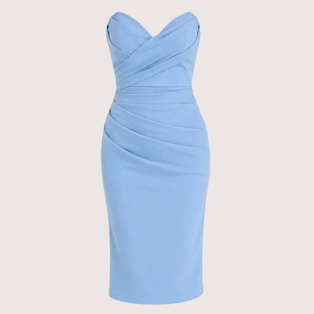 Amelia | Women’s Sleeveless Midi Dress with Sweetheart Neck