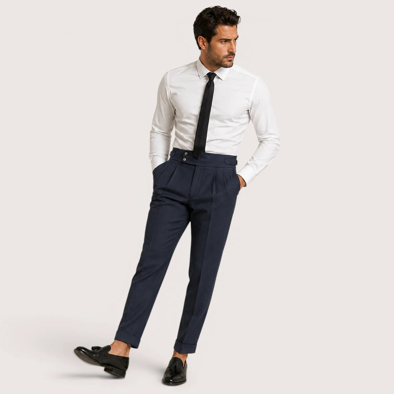 Henry | Men’s Gurkha Trousers with Pleated Front