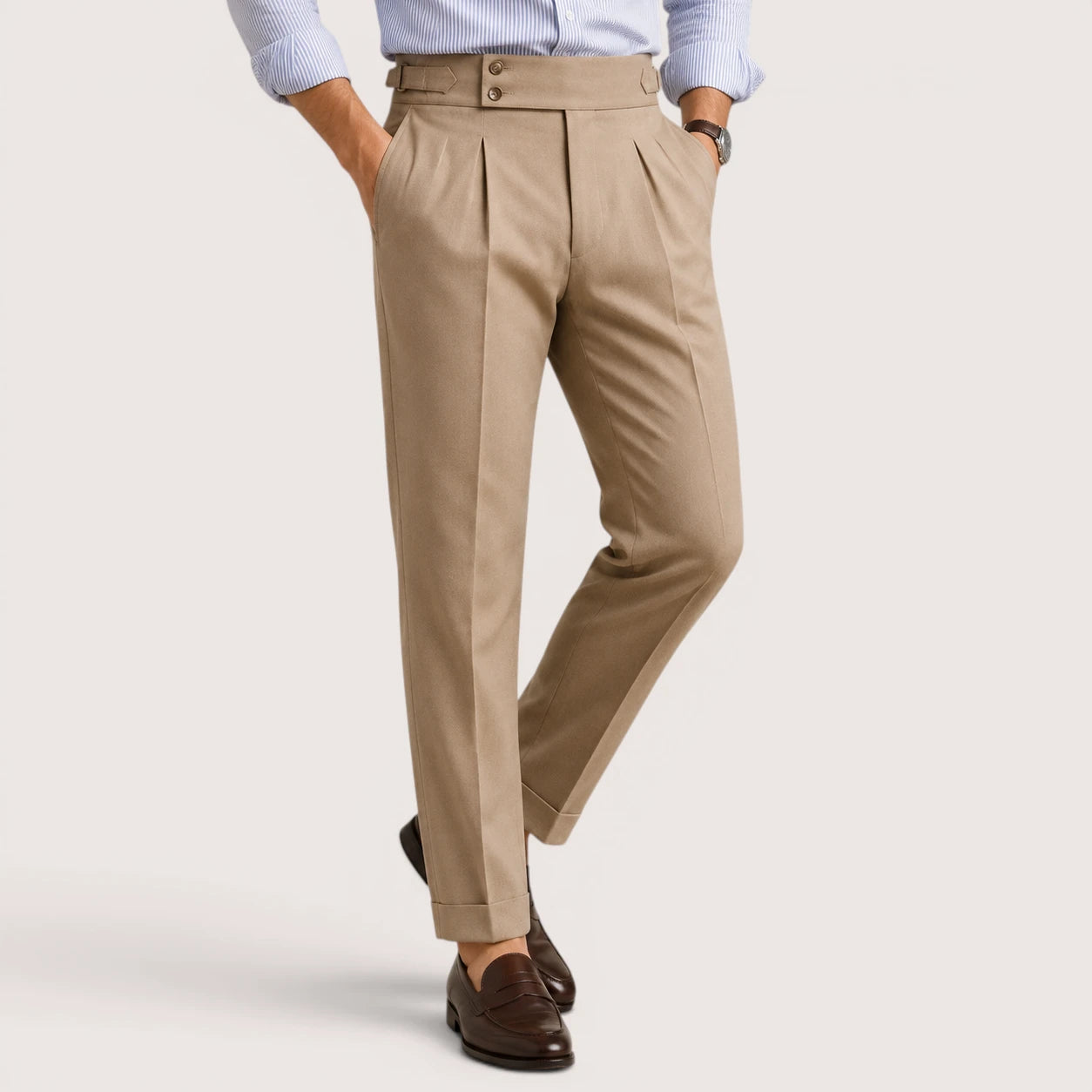 Henry | Men’s Gurkha Trousers with Pleated Front